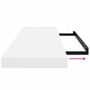 vidaXL 2 db magasfényű fehér MDF lebegő fali polc 80 x 23,5 x 3,8 cm