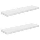 vidaXL 2 db magasfényű fehér MDF lebegő fali polc 90 x 23,5 x 3,8 cm