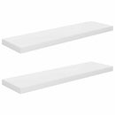 vidaXL 2 db magasfényű fehér MDF lebegő fali polc 90 x 23,5 x 3,8 cm
