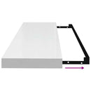 vidaXL 2 db magasfényű fehér MDF lebegő fali polc 90 x 23,5 x 3,8 cm