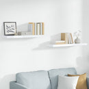 vidaXL 2 db magasfényű fehér MDF lebegő fali polc 90 x 23,5 x 3,8 cm