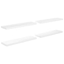 vidaXL 4 db magasfényű fehér MDF lebegő fali polc 90 x 23,5 x 3,8 cm