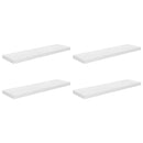 vidaXL 4 db magasfényű fehér MDF lebegő fali polc 90 x 23,5 x 3,8 cm