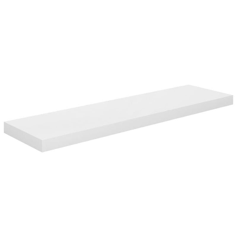 vidaXL 4 db magasfényű fehér MDF lebegő fali polc 90 x 23,5 x 3,8 cm