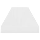vidaXL 4 db magasfényű fehér MDF lebegő fali polc 90 x 23,5 x 3,8 cm