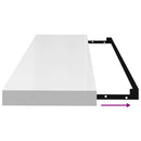 vidaXL 4 db magasfényű fehér MDF lebegő fali polc 90 x 23,5 x 3,8 cm