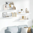 vidaXL 4 db magasfényű fehér MDF lebegő fali polc 90 x 23,5 x 3,8 cm