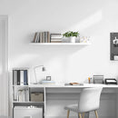 vidaXL magasfényű fehér MDF lebegő fali polc 120 x 23,5 x 3,8 cm
