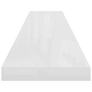vidaXL magasfényű fehér MDF lebegő fali polc 120 x 23,5 x 3,8 cm