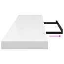 vidaXL magasfényű fehér MDF lebegő fali polc 120 x 23,5 x 3,8 cm