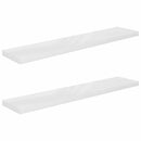 vidaXL 2 db magasfényű fehér MDF lebegő fali polc 120 x 23,5 x 3,8 cm