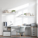 vidaXL 2 db magasfényű fehér MDF lebegő fali polc 120 x 23,5 x 3,8 cm