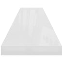 vidaXL 2 db magasfényű fehér MDF lebegő fali polc 120 x 23,5 x 3,8 cm