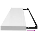 vidaXL 2 db magasfényű fehér MDF lebegő fali polc 120 x 23,5 x 3,8 cm