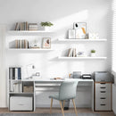 vidaXL 4 db magasfényű fehér MDF lebegő fali polc 120 x 23,5 x 3,8 cm