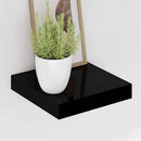 vidaXL magasfényű fekete MDF lebegő fali polc 23 x 23,5 x 3,8 cm