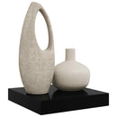 vidaXL magasfényű fekete MDF lebegő fali polc 23 x 23,5 x 3,8 cm