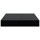 vidaXL magasfényű fekete MDF lebegő fali polc 23 x 23,5 x 3,8 cm