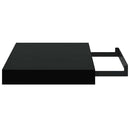 vidaXL magasfényű fekete MDF lebegő fali polc 23 x 23,5 x 3,8 cm