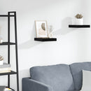 vidaXL magasfényű fekete MDF lebegő fali polc 23 x 23,5 x 3,8 cm