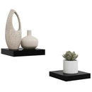 vidaXL 2 db magasfényű fekete MDF lebegő fali polc 23 x 23,5 x 3,8 cm