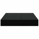 vidaXL 2 db magasfényű fekete MDF lebegő fali polc 23 x 23,5 x 3,8 cm