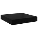 vidaXL 2 db magasfényű fekete MDF lebegő fali polc 23 x 23,5 x 3,8 cm