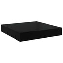 vidaXL 4 db magasfényű fekete MDF lebegő fali polc 23 x 23,5 x 3,8 cm