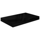 vidaXL magasfényű fekete MDF lebegő fali polc 40 x 23 x 3,8 cm