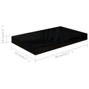 vidaXL magasfényű fekete MDF lebegő fali polc 40 x 23 x 3,8 cm