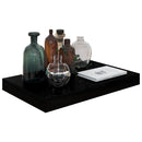 vidaXL 2 db magasfényű fekete MDF lebegő fali polc 40 x 23 x 3,8 cm