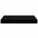 vidaXL 2 db magasfényű fekete MDF lebegő fali polc 40 x 23 x 3,8 cm