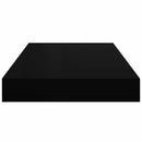 vidaXL 2 db magasfényű fekete MDF lebegő fali polc 40 x 23 x 3,8 cm
