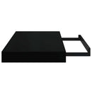 vidaXL 2 db magasfényű fekete MDF lebegő fali polc 40 x 23 x 3,8 cm