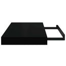 vidaXL 4 db magasfényű fekete MDF lebegő fali polc 40 x 23,5 x 3,8 cm