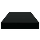 vidaXL magasfényű fekete MDF lebegő fali polc 50 x 23 x 3,8 cm