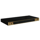 vidaXL magasfényű fekete MDF lebegő fali polc 50 x 23 x 3,8 cm