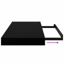 vidaXL magasfényű fekete MDF lebegő fali polc 50 x 23 x 3,8 cm