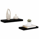 vidaXL 2 db magasfényű fekete MDF lebegő fali polc 50 x 23,5 x 3,8 cm