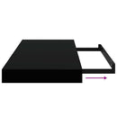 vidaXL 2 db magasfényű fekete MDF lebegő fali polc 50 x 23,5 x 3,8 cm
