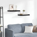 vidaXL 2 db magasfényű fekete MDF lebegő fali polc 50 x 23,5 x 3,8 cm