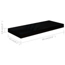vidaXL magasfényű fekete MDF lebegő fali polc 60 x 23,5 x 3,8 cm