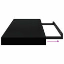 vidaXL 2 db magasfényű fekete MDF lebegő fali polc 60 x 23,5 x 3,8 cm