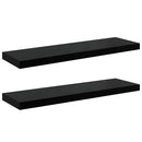 vidaXL 2 db magasfényű fekete MDF lebegő fali polc 80 x 23,5 x 3,8 cm