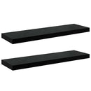 vidaXL 2 db magasfényű fekete MDF lebegő fali polc 80 x 23,5 x 3,8 cm
