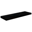 vidaXL 2 db magasfényű fekete MDF lebegő fali polc 80 x 23,5 x 3,8 cm
