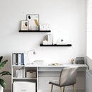 vidaXL 2 db magasfényű fekete MDF lebegő fali polc 80 x 23,5 x 3,8 cm