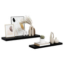 vidaXL 2 db magasfényű fekete MDF lebegő fali polc 80 x 23,5 x 3,8 cm