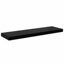 vidaXL 2 db magasfényű fekete MDF lebegő fali polc 80 x 23,5 x 3,8 cm
