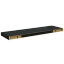 vidaXL 2 db magasfényű fekete MDF lebegő fali polc 80 x 23,5 x 3,8 cm